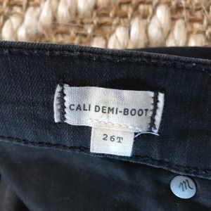 Tall Cali Demi-Boot Jeans in Black: Chewed-Hem